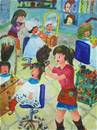 縮圖：此作品獲得新北市南區美展繪畫類第二名，全國學生美展入選。